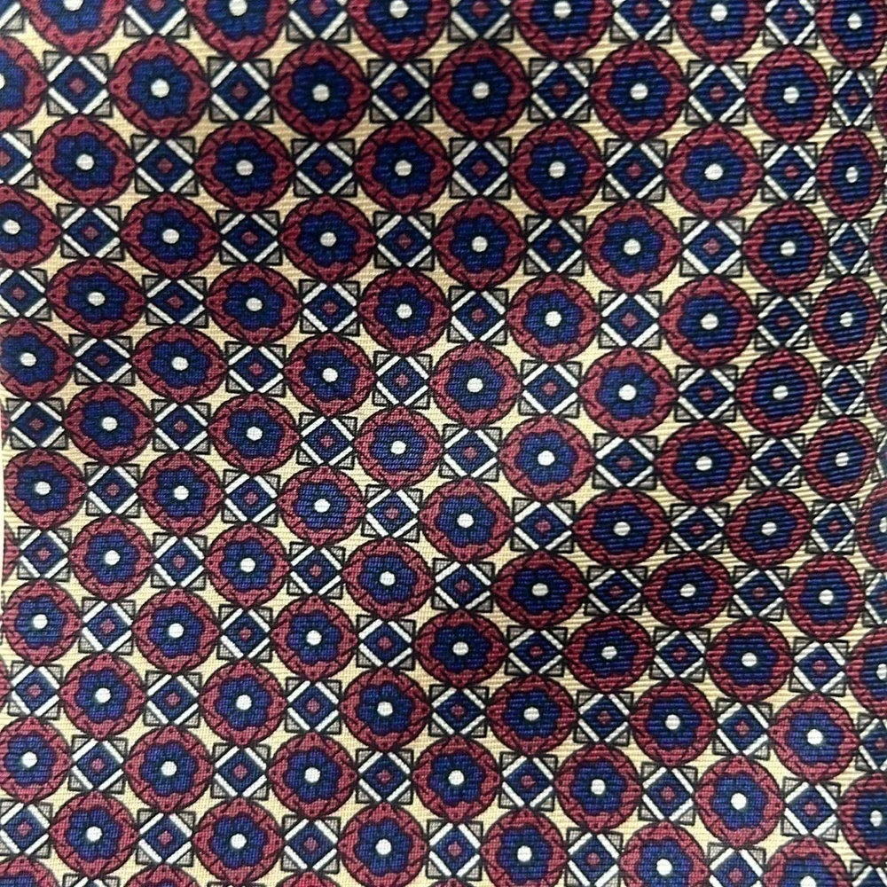 Christian Dior Monsieur All Silk Tie Geometric Design Imported Fabric Vi…